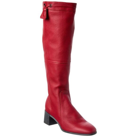 Arche Teorna Leather Knee-High Boot, Red - Picture 1 of 5